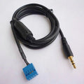 Bmw E46 98-06 Auxiliary Cable Replacement Adapter Accessory Aux Blue 10Pins