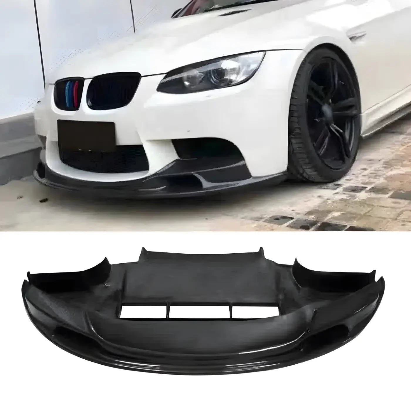 BMW E90 / E92 / E93 M3 Upgrade E92 M3 GTS V-Style Carbon Fiber Front Bumper Splitter Lip (2005-2011) Body Kits &