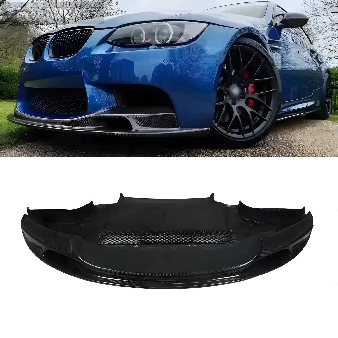 BMW E90 / E92 / E93 M3 Upgrade E92 M3 GTS V-Style Carbon Fiber Front Bumper Splitter Lip (2005-2011) Body Kits &