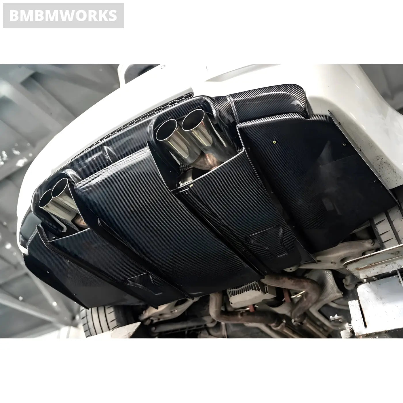 BMW E92/E93 M3 Carbon Fiber Rear Bumper Diffuser Lip Spoiler Body Kit (2007-2013) Body Kits & Performance 2