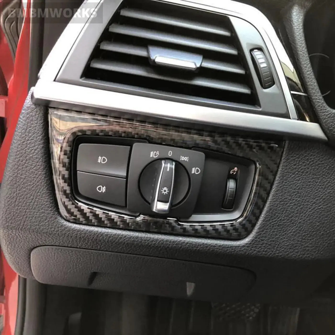 Bmw F30 F31 F32 F33 F20 F21 F22 Carbon Fiber Headlight Switch Trim Frame Cover