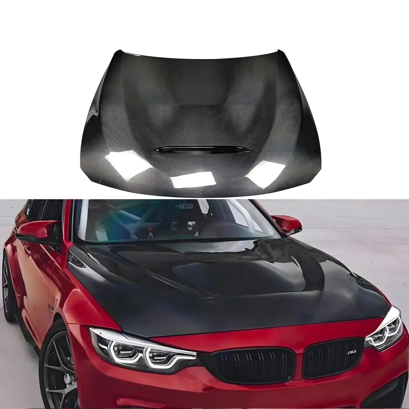 BMW F30/F32/F80/F82/F83 M3/M4 Carbon Fiber Racing Hood Bonnet (2014-2019) Body Kits & Performance 2