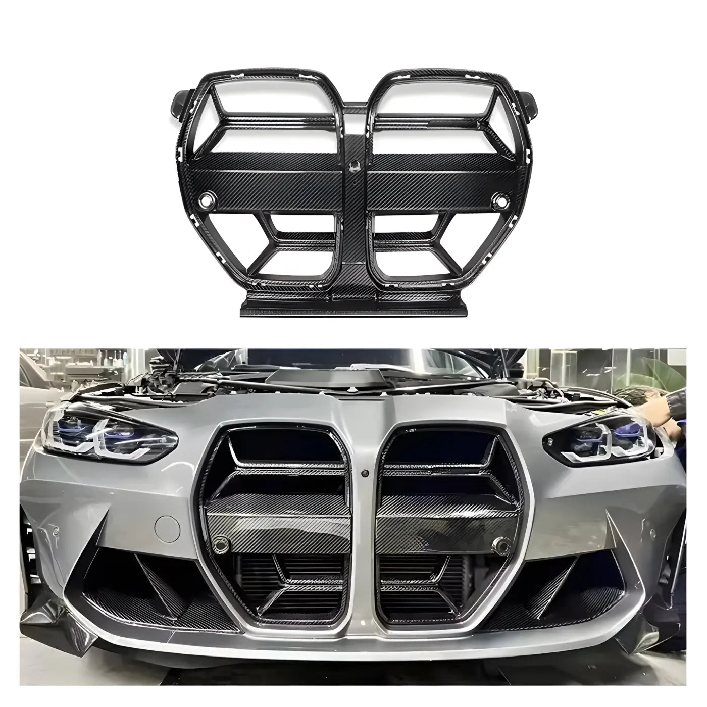 BMW G80 M3/G82-G83 M4 Carbon Fiber Front Bumper Grill (2021-2024) Body Kits & Performance 4