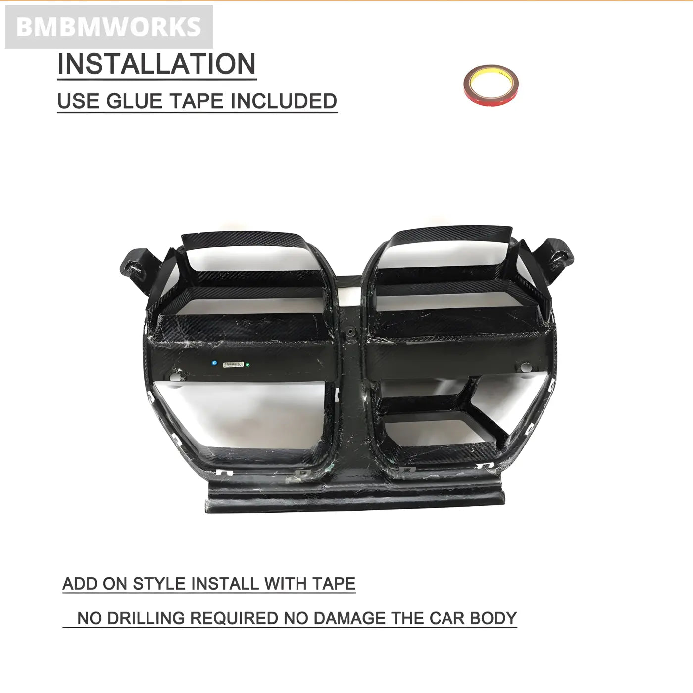 BMW G80 M3/G82-G83 M4 Carbon Fiber Front Bumper Grill Air With ACC (2021-2022) Body Kits & Performance 4