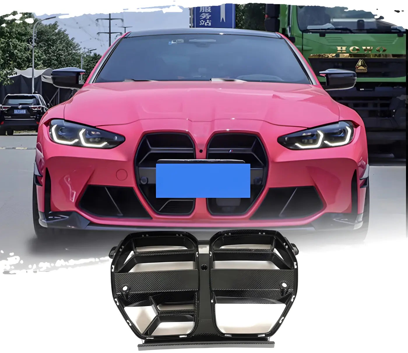 BMW G80 M3/G82-G83 M4 Carbon Fiber Front Bumper Grill Air With ACC (2021-2022) Body Kits & Performance 4