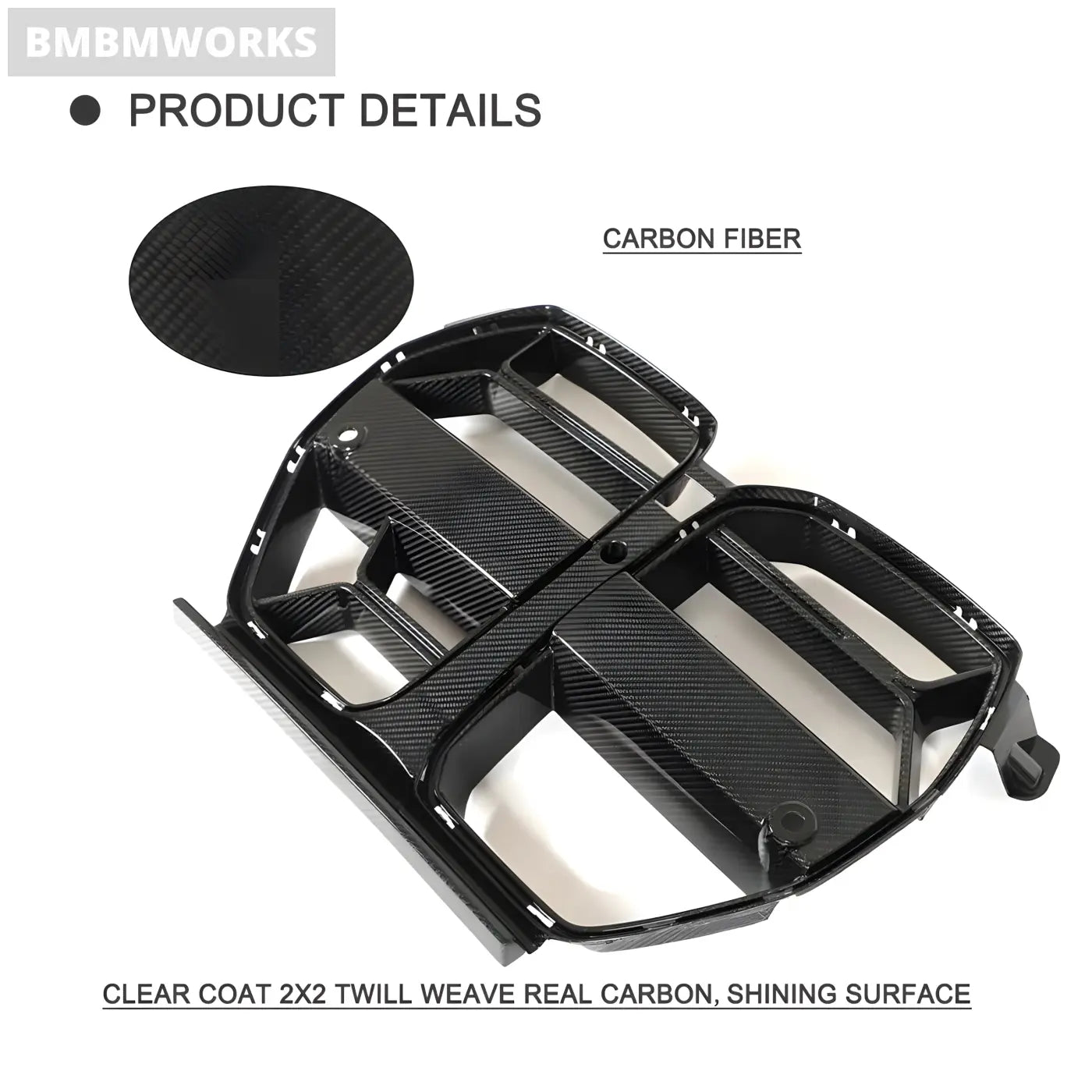 BMW G80 M3/G82-G83 M4 Carbon Fiber Front Bumper Grill Air With ACC (2021-2022) Body Kits & Performance 4