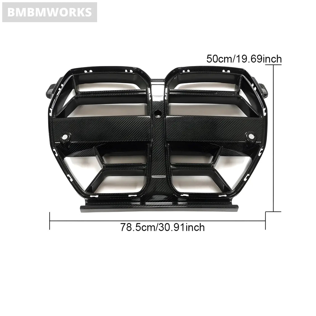 BMW G80 M3 & G82/G83 M4 Carbon Fiber Front Bumper Grille (2021-2022 Without ACC) Body Kits & Performance 2