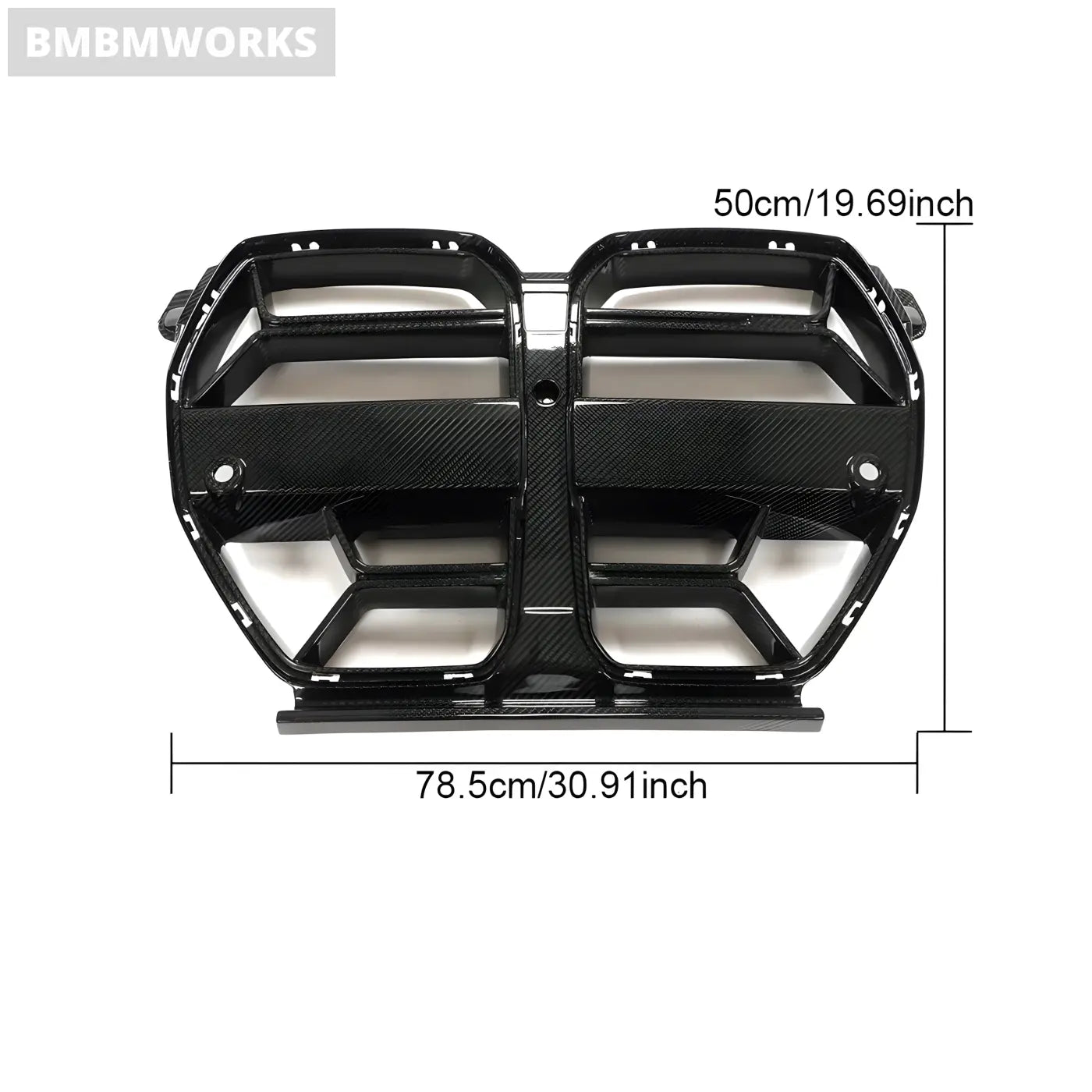 BMW G80 M3 & G82/G83 M4 Carbon Fiber Front Bumper Grille (2021-2022 Without ACC) Body Kits & Performance 2