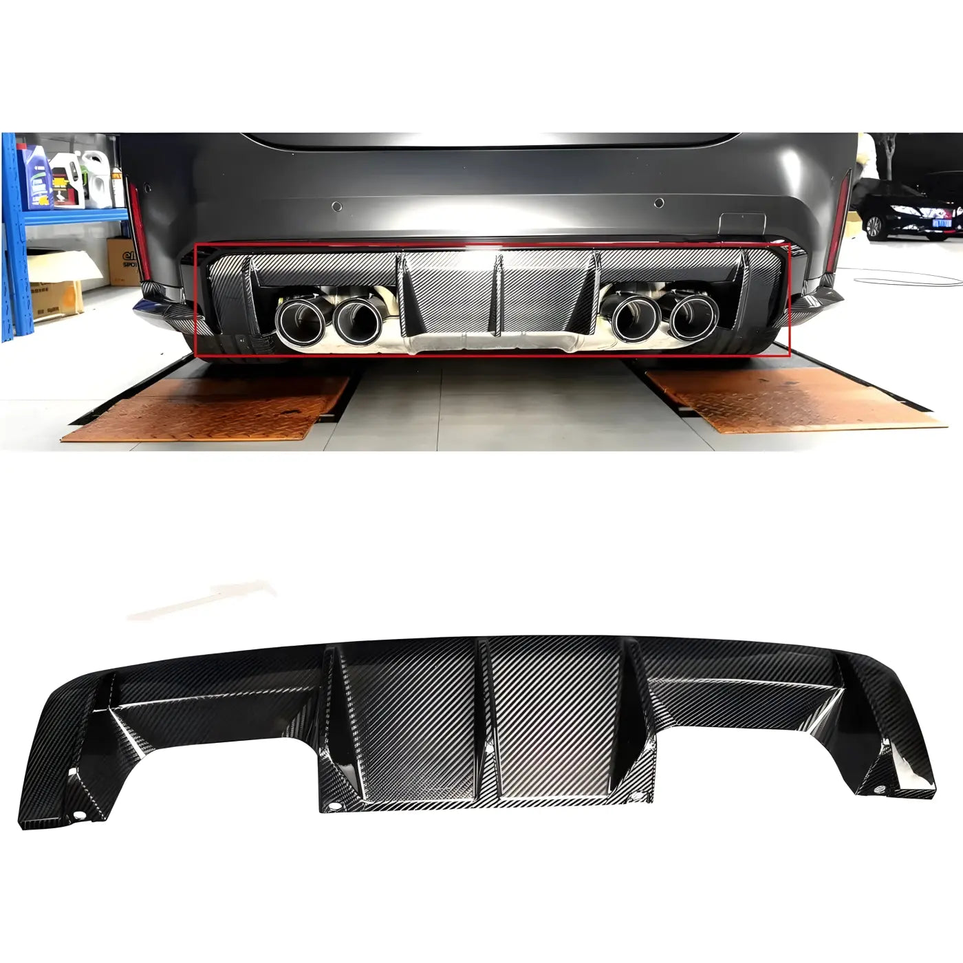 BMW G80 M3/G82 G83 M4 Dry Carbon Fiber Rear Spoiler Bumper Lip (2021-2024) Body Kits & Performance 2