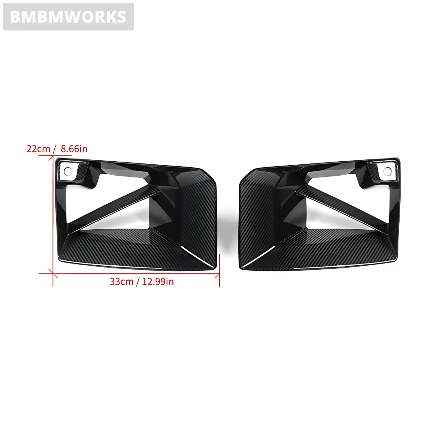 BMW G87 M2 Carbon Fiber Front Bumper Air Inlet / Fog Light Grill Duct Body Kits & Performance 2