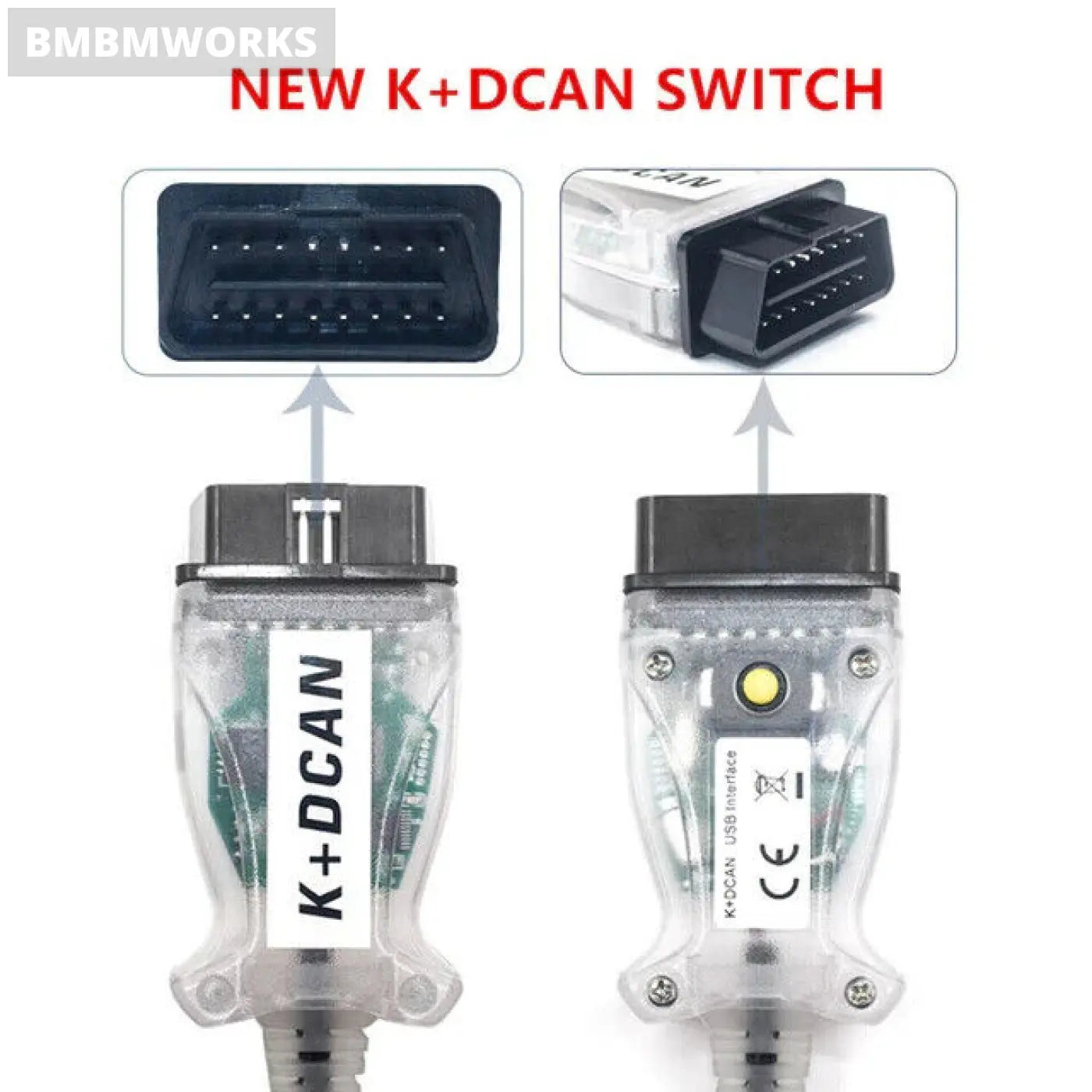 Bmw K Dcan Switch Obdii Diagnostic Cable Inpa K+Dcan Usb Interface In-Pa Ediabas
