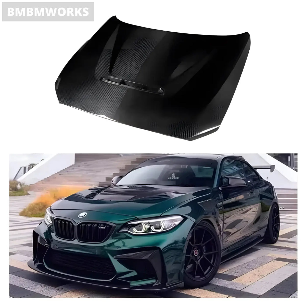 BMW M2 F87 Carbon Fiber Engine Front Cover Hood (2014-2022) Body Kits & Performance 2