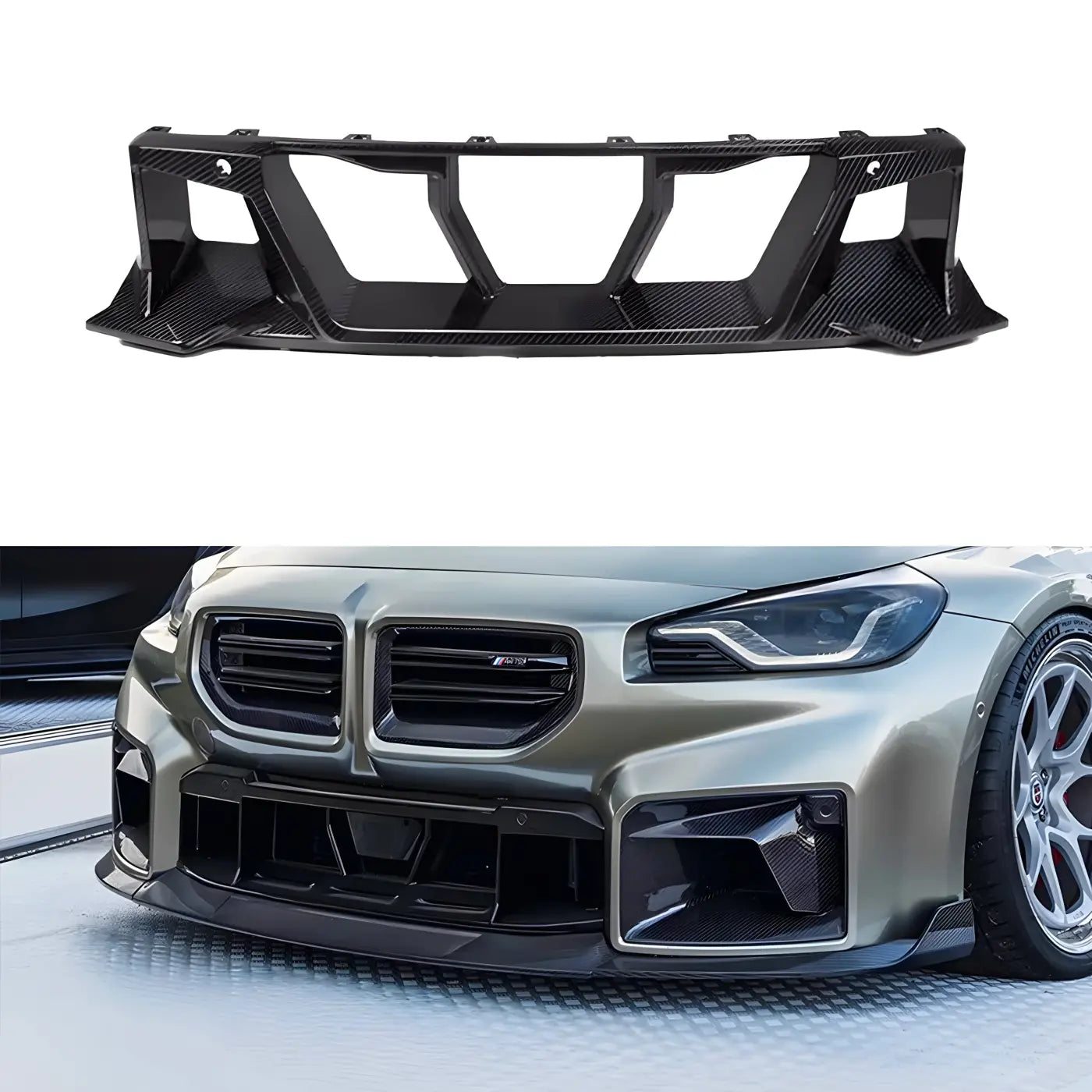 BMW M2 G87 Carbon Fiber Front Bumper Grille Air Intake & Vents Trim (2023 + ) Body Kits & Performance 2