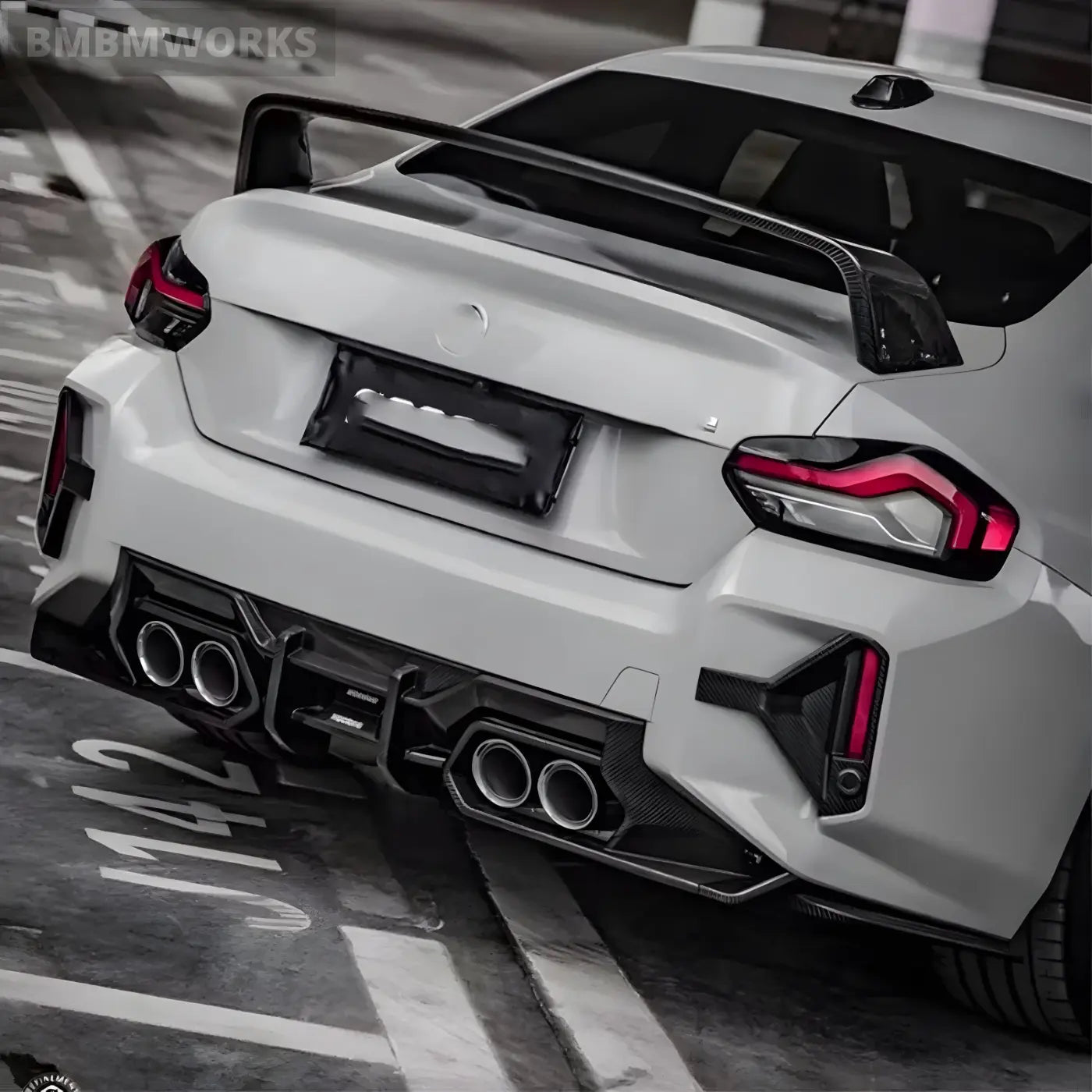 BMW M2 G87 Forged Carbon Fiber Rear Bumper Diffuser Rear Splitters and Spoiler Body Kit (2022 + ) Body Kits &