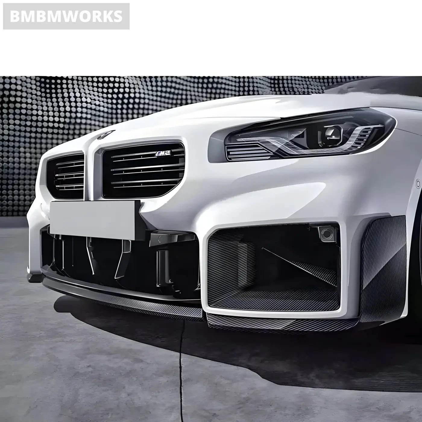 BMW M2 G87 MP-Style Carbon Fiber Front Lip Splitter 3-Piece Kit 2023 Body Kits & Performance 2