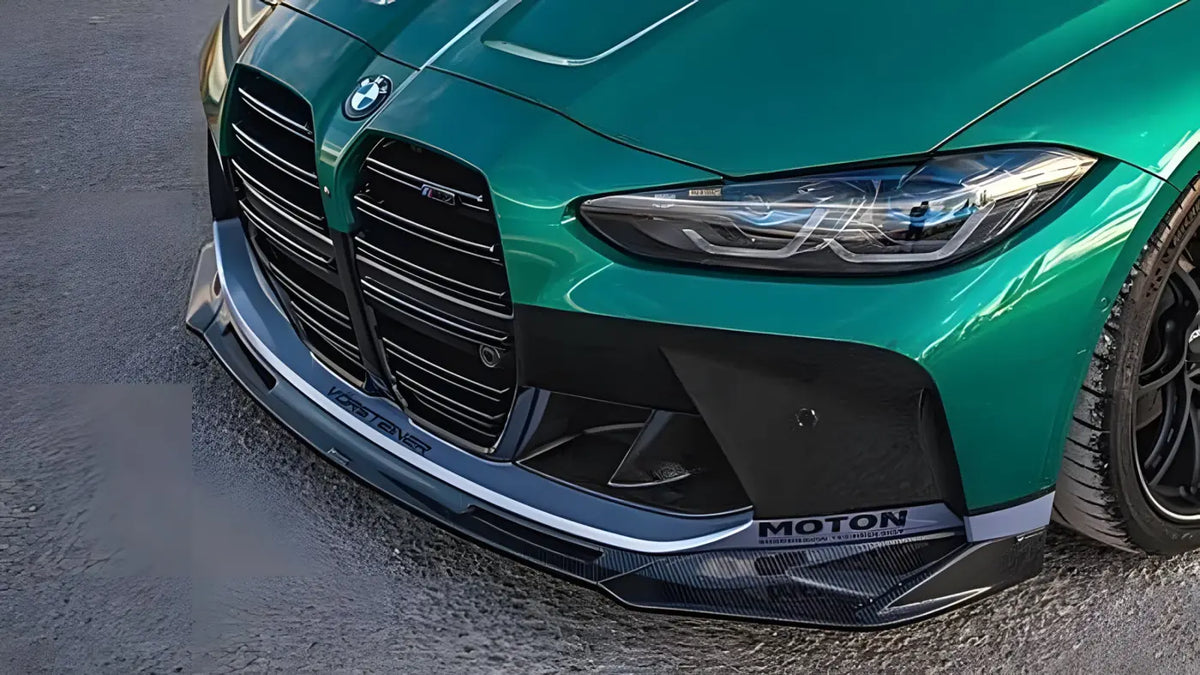 BMW M3/M4 (G80/G82/G83) 3-Piece Carbon Fiber Front Bumper Chin Lip Spoiler (2022 + ) Body Kits & Performance 2