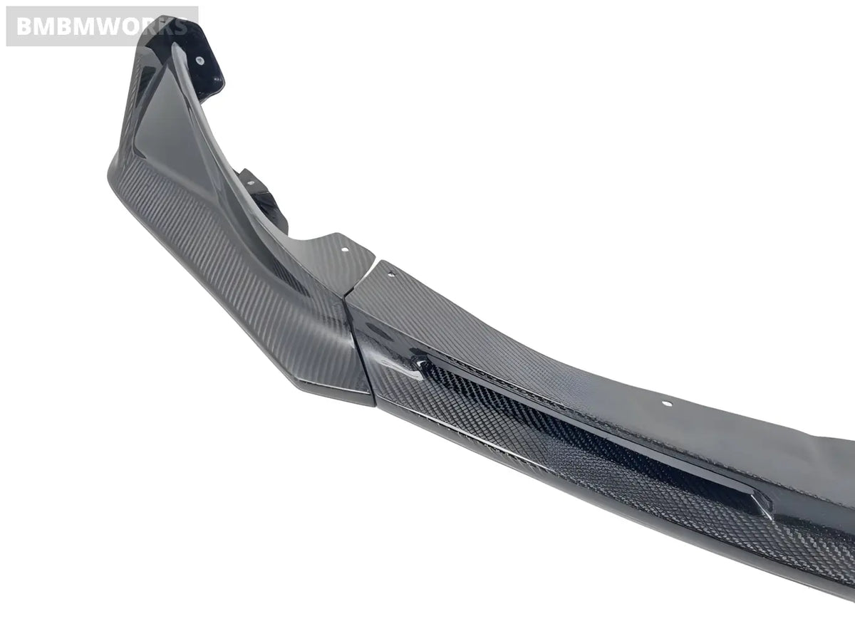 BMW M3/M4 (G80/G82/G83) 3-Piece Carbon Fiber Front Bumper Chin Lip Spoiler (2022 + ) Body Kits & Performance 2