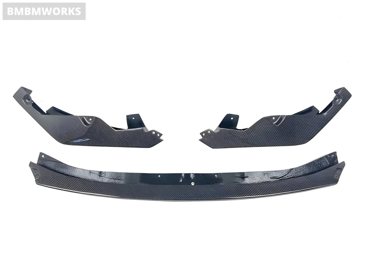 BMW M3/M4 (G80/G82/G83) 3-Piece Carbon Fiber Front Bumper Chin Lip Spoiler (2022 + ) Body Kits & Performance 2