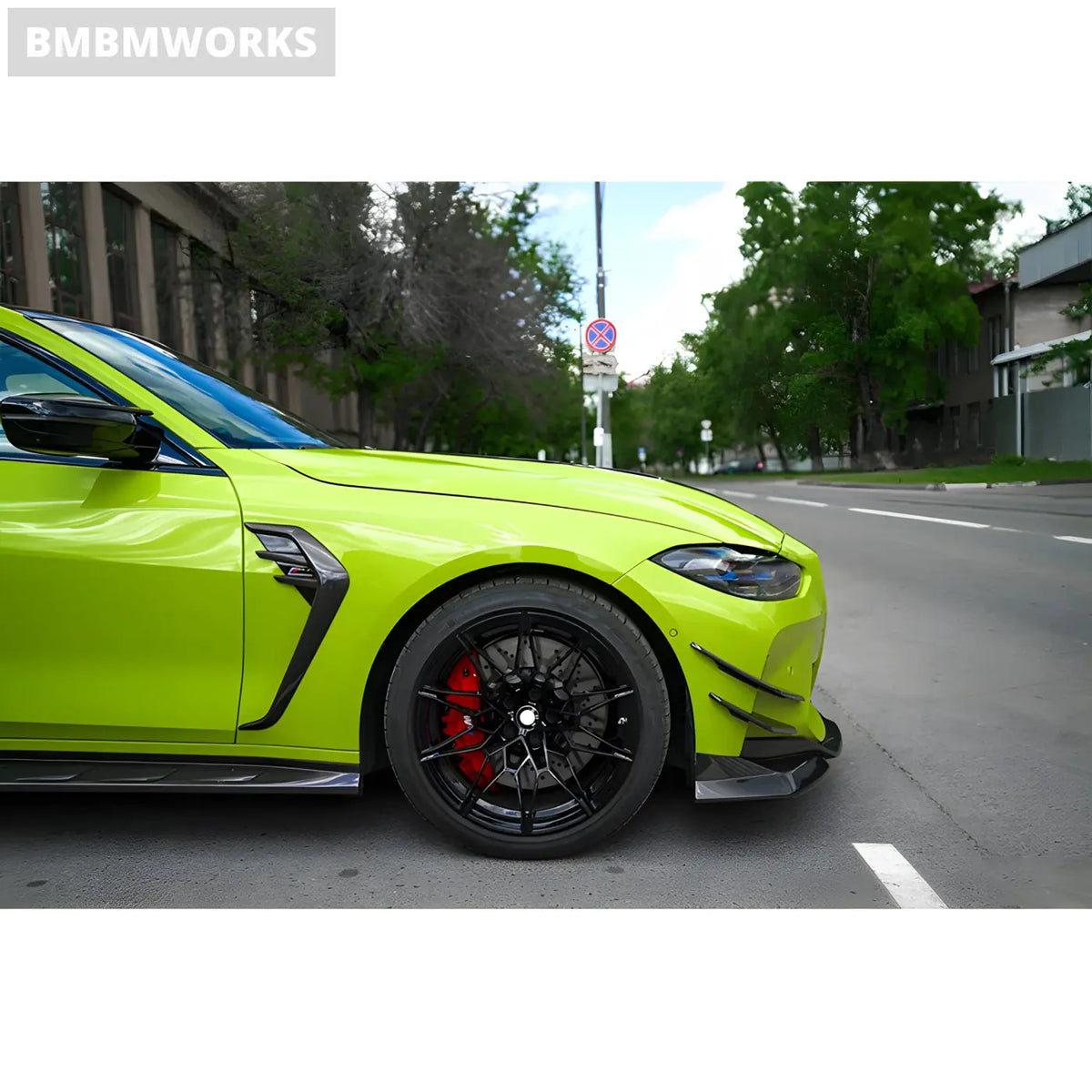 BMW M3/M4 G80 G82 G83 Carbon Fiber Front Bumper Side Fender Air Vent Covers & Trims Body Kit (2021 + ) Body Kits &