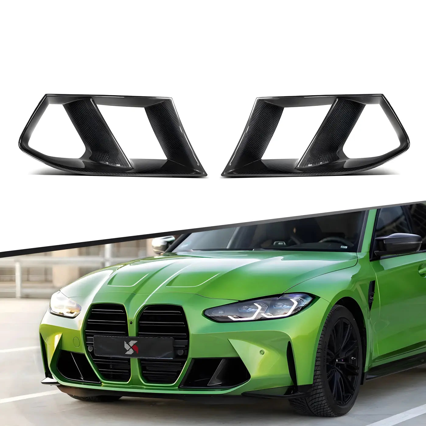 BMW M3/M4 (G80/G82/G83) MP-Type Dry Carbon Fiber Front Bumper Side Air Intake Vents & Fenders (2021 + ) Body Kits &