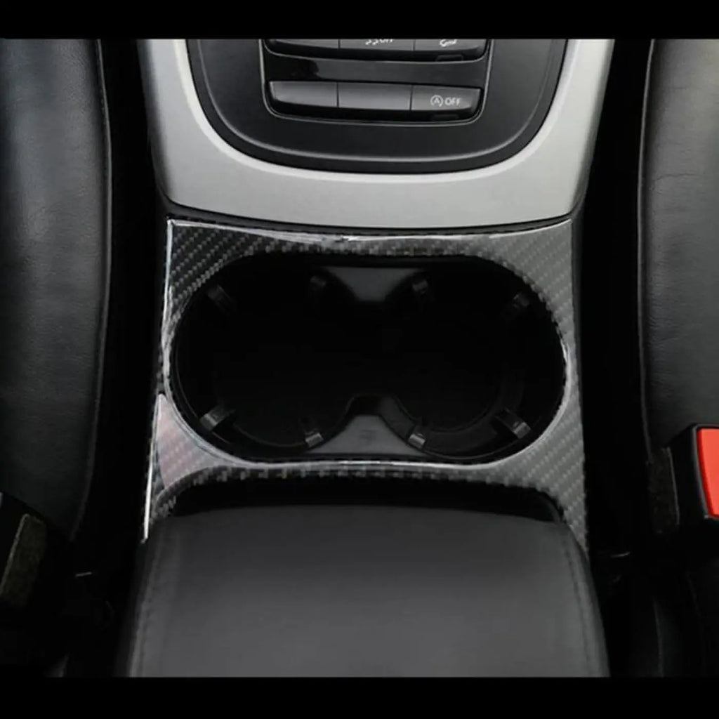 Carbon Fiber Center Console Cup Holder Frame Cover Trim Audi Q5 2010-2016