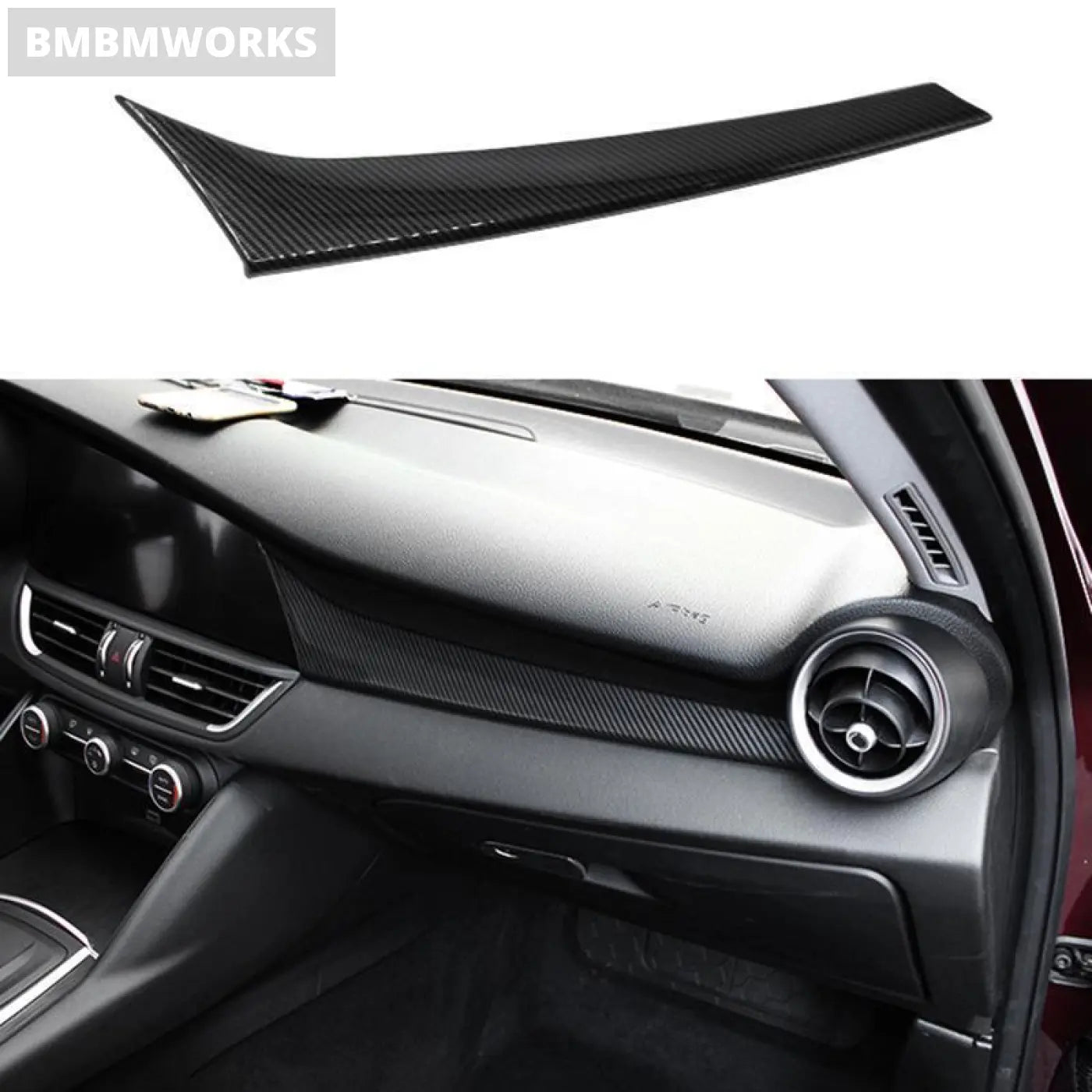 Carbon Fiber Instrument Panel Trim Alfa Romeo Giulia