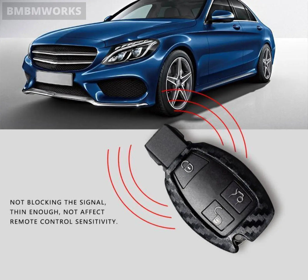 Carbon Fiber Key Shell Cover Case Mercedes Benz Cla Cls R350 C200 C180 E260
