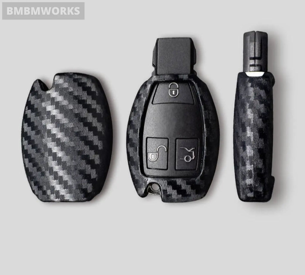 Carbon Fiber Key Shell Cover Case Mercedes Benz Cla Cls R350 C200 C180 E260