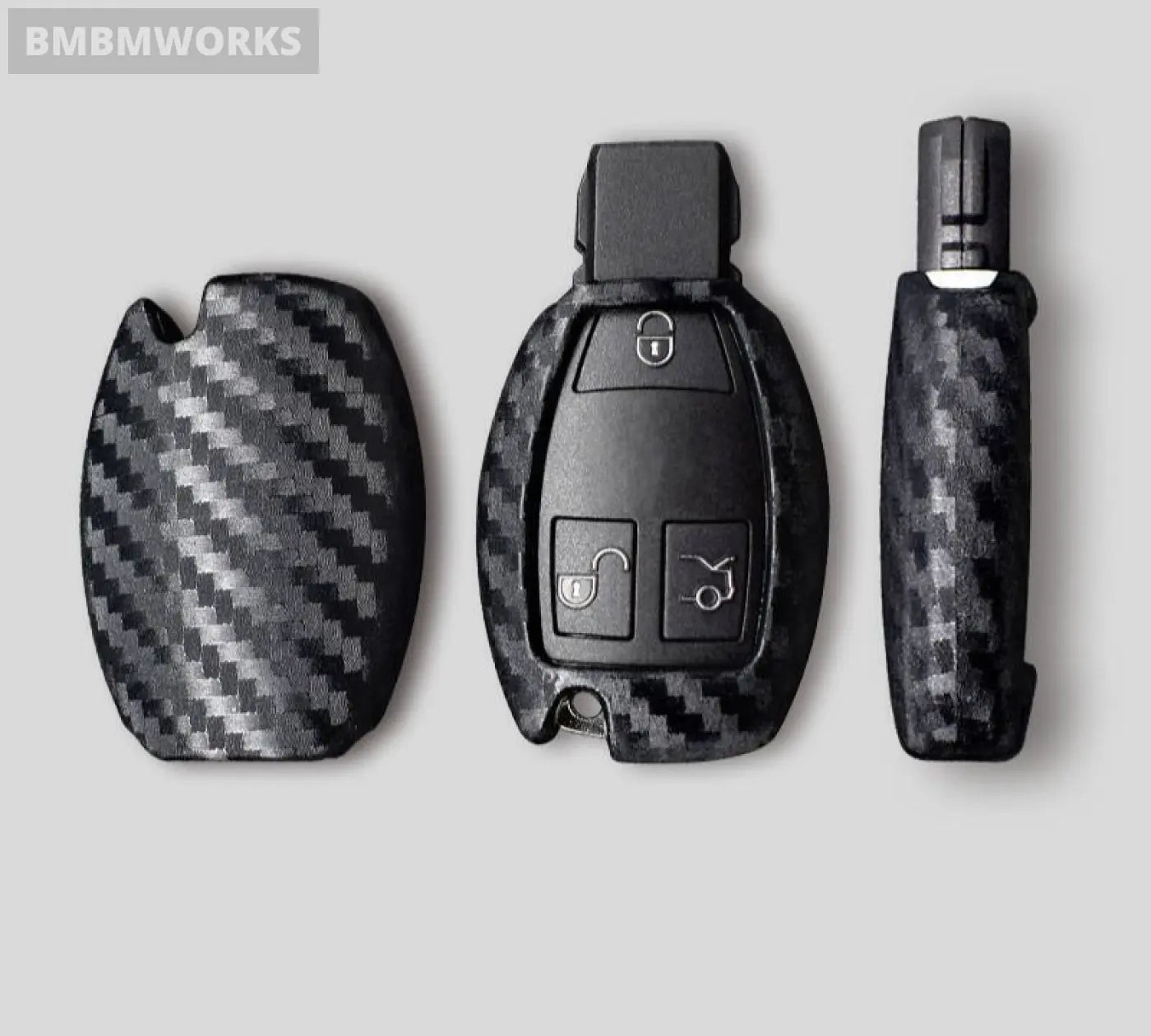 Carbon Fiber Key Shell Cover Case Mercedes Benz Cla Cls R350 C200 C180 E260