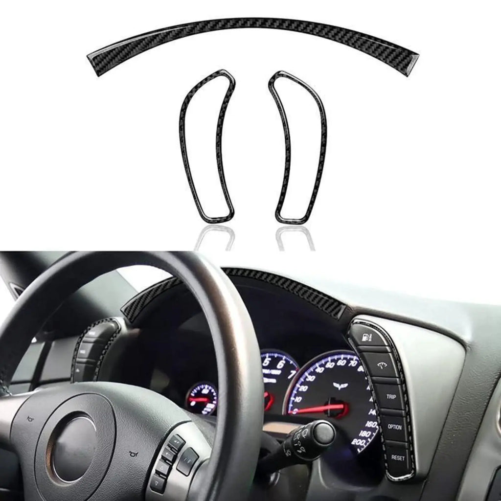 Carbon Fiber Speedometer Frame Cover Chevrolet Corvette C6 2005 2006 2007