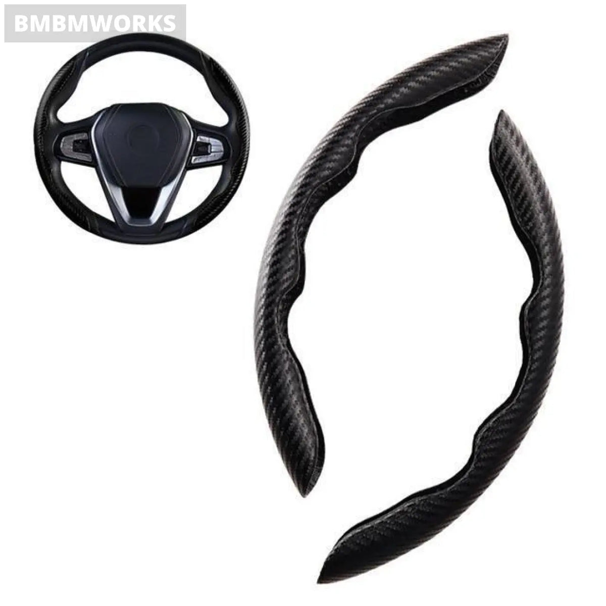 Carbon Fiber Steering Wheel Cover Chevrolet Spark Cruze Orlando Aveo Onix Volt