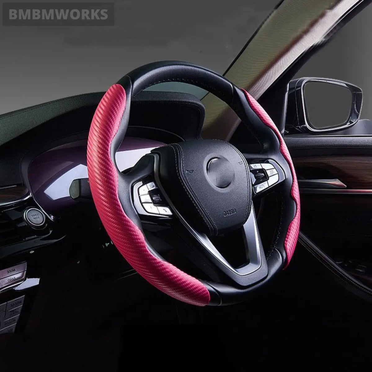 Carbon Fiber Steering Wheel Cover Chevrolet Spark Cruze Orlando Aveo Onix Volt