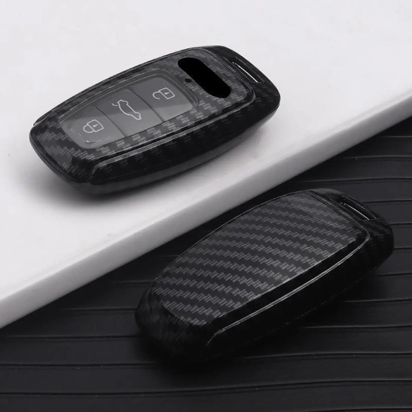 Carbon Fiber Tpu Remote Key Cover For Audi A3 A6 A7 A8L D5 C8 Q4 E-Tron Q7 Q8