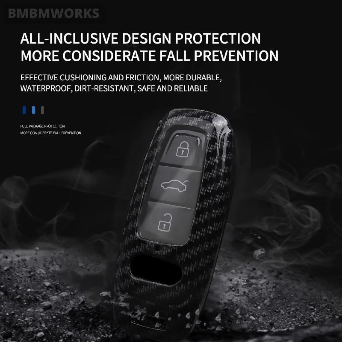 Carbon Fiber Tpu Remote Key Cover For Audi A3 A6 A7 A8L D5 C8 Q4 E-Tron Q7 Q8