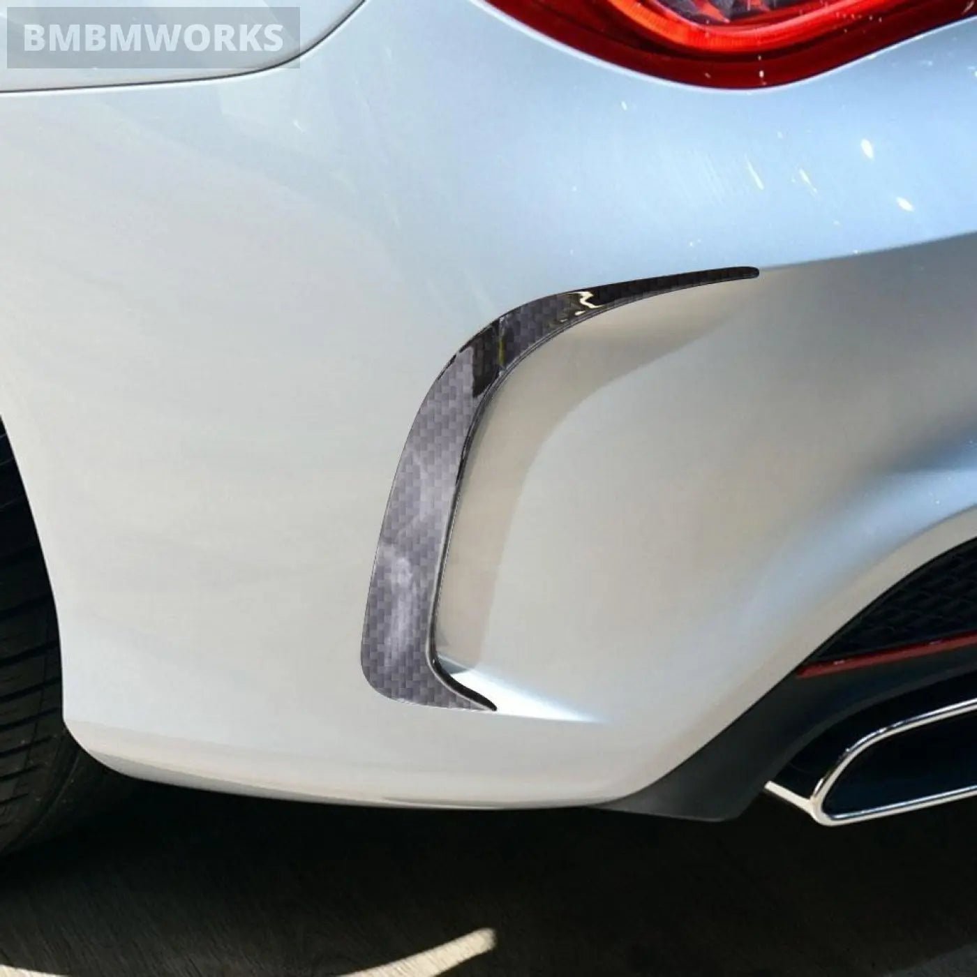 Carbon Rear Bumper Vent Canards Diffusers Mercedes-Benz W117 Cla 200 250 45 Amg