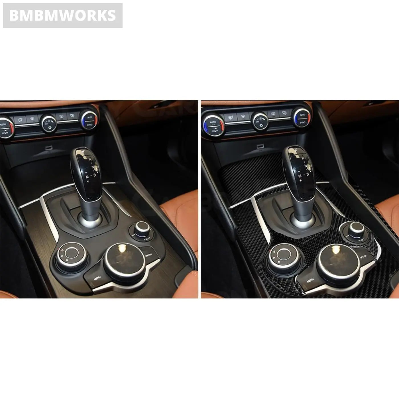 Center Console Gear Shift Trim Alfa Romeo Giulia 17-2019 Lhd