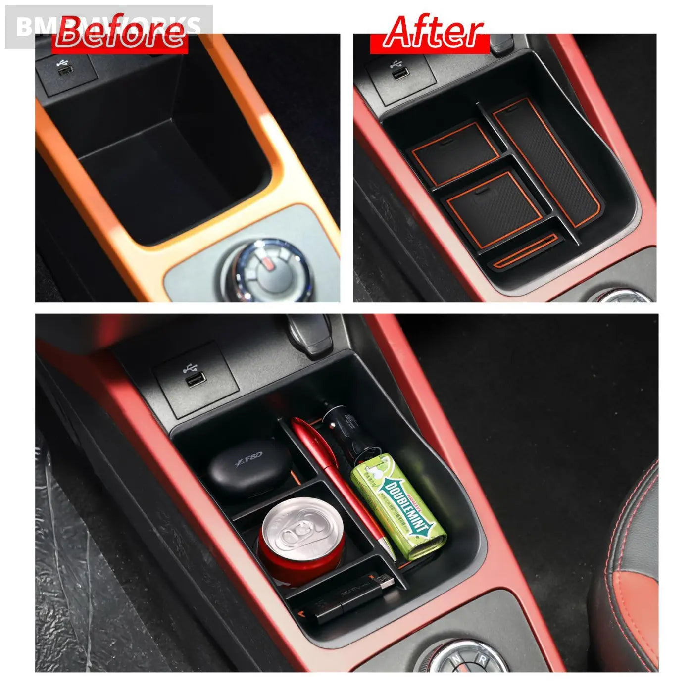 Center Console Tray Storage Box Cup Holder Dacia Spring Renault