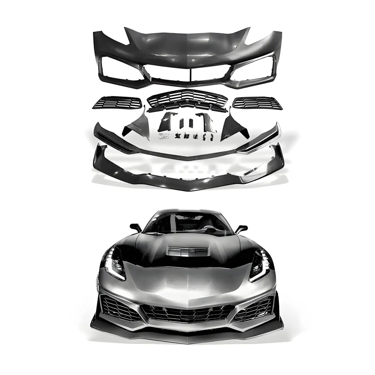 Chevrolet Corvette C7 (2014-2019) Z06/ZR1 Style Front Bumper Body Kit Body Kits & Performance 2