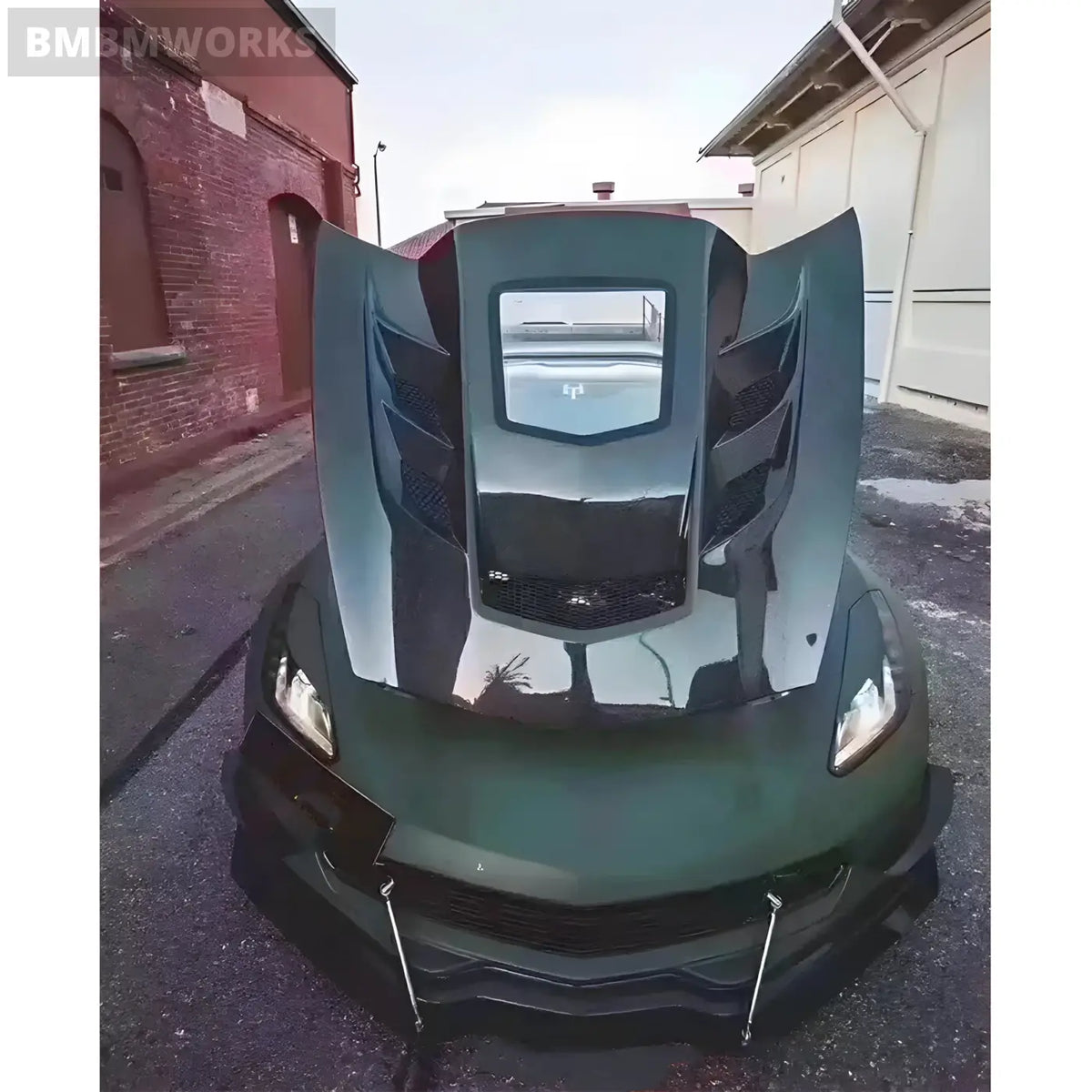 Chevrolet Corvette C7 Front Bumper with Engine Hood Bonnet Vent Body Kit (2014-2018) Body Kits & Performance 2