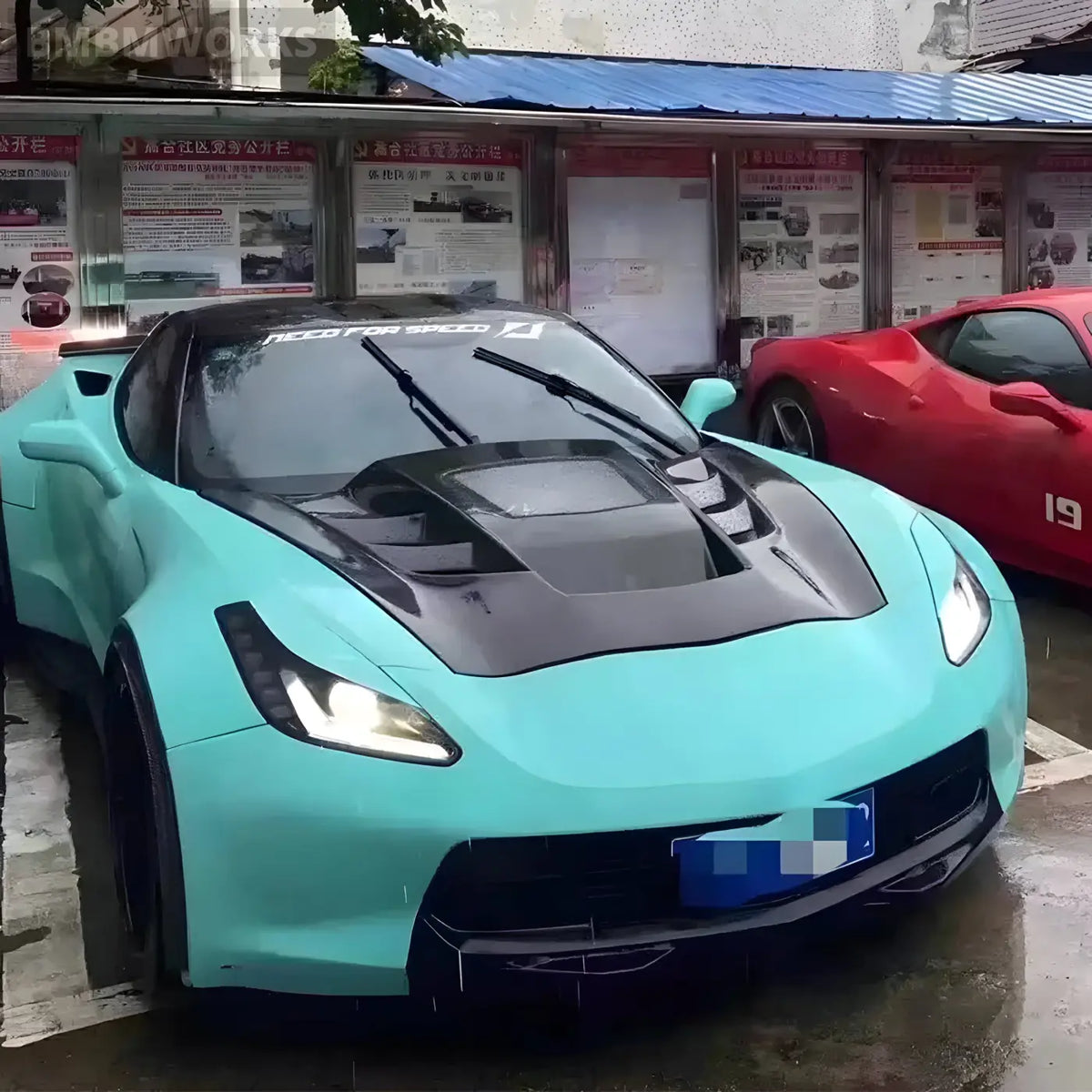 Chevrolet Corvette C7 Front Bumper with Engine Hood Bonnet Vent Body Kit (2014-2018) Body Kits & Performance 2