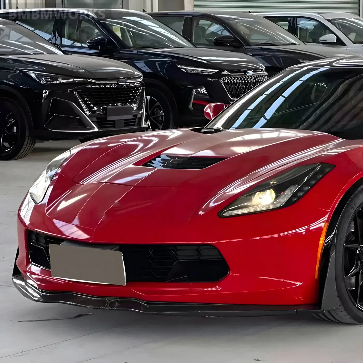 Chevrolet Corvette C7 Z06 Front Bumper Splitter & Chin Spoiler Diffuser Body Kit (2014-2019) Body Kits & Performance 2