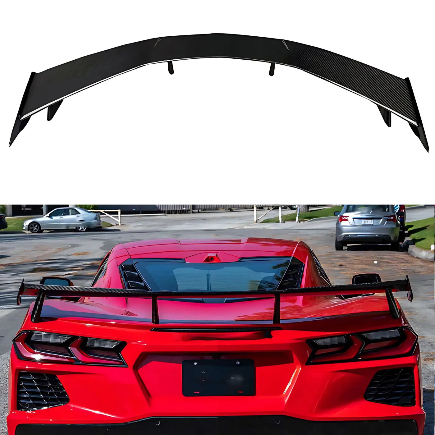 Chevrolet Corvette (C8) Carbon Fiber Forged Rear Spoiler Wing Body Kits & Performance 2