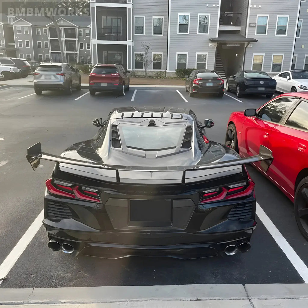 Chevrolet Corvette C8 Carbon Fiber Rear Trunk Spoiler Body Kit (2021-2023) Body Kits & Performance 2