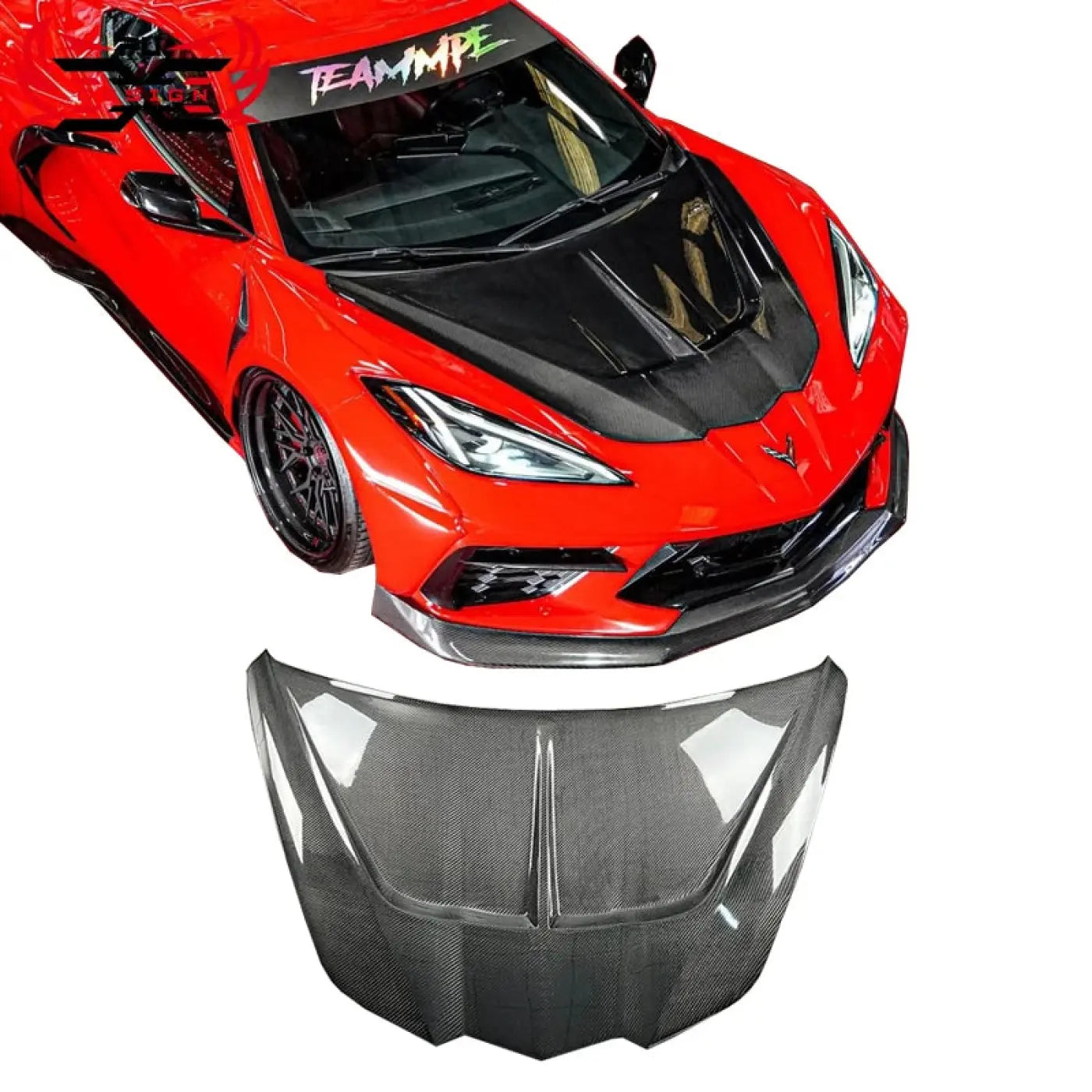Chevrolet Corvette C8 ST Style Carbon Fiber Hood (2019-Present) Body Kits & Performance 2
