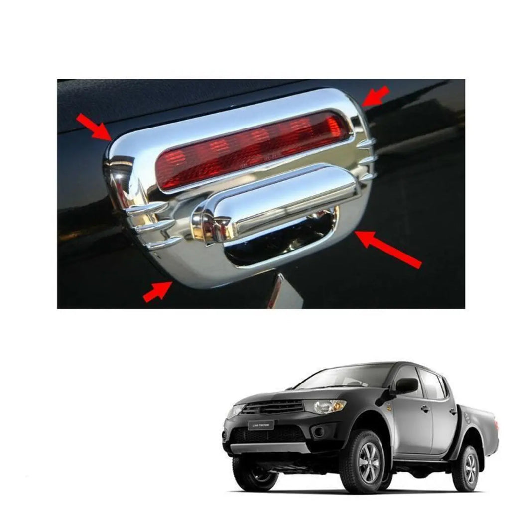 Chrome Tail Gate Handle Cover Trims Mitsubishi L200 / Triton 2006-2014