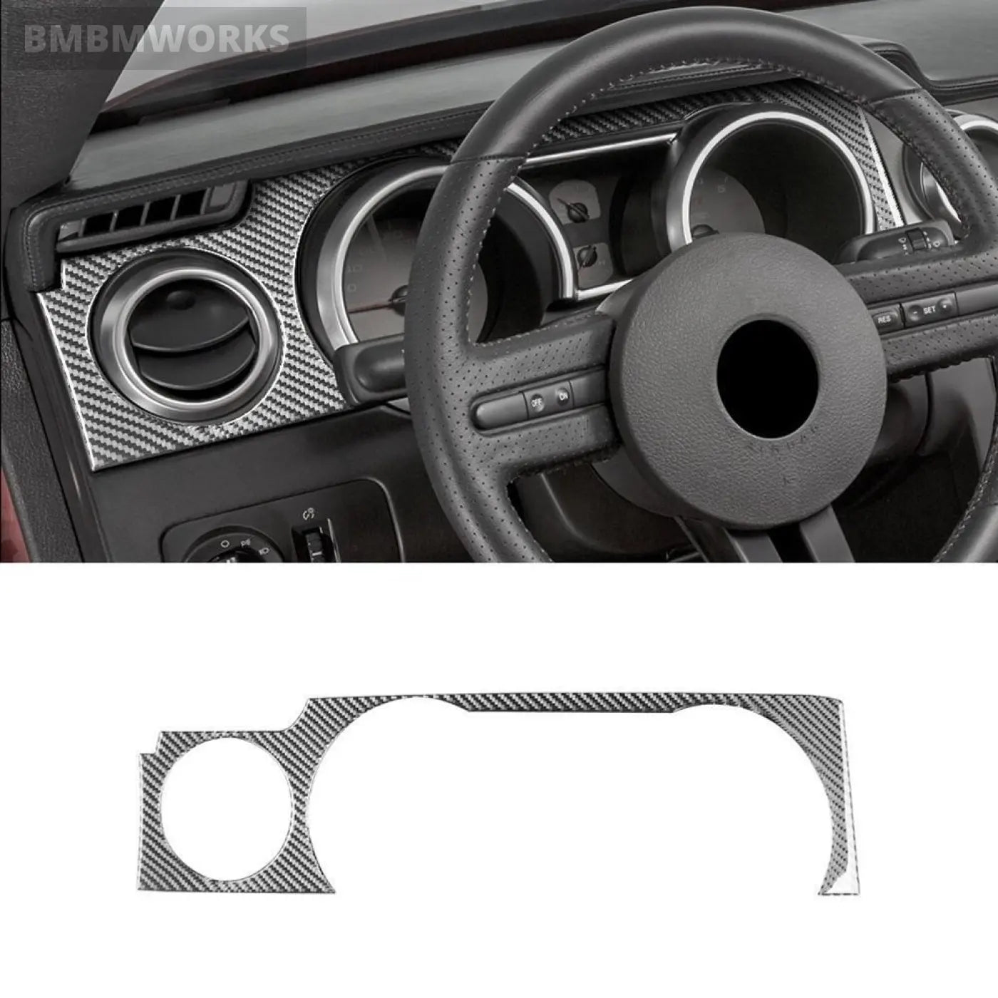 Dashboard Instrument Panel Cover Sticker Trim Ford Mustang 2005-2009
