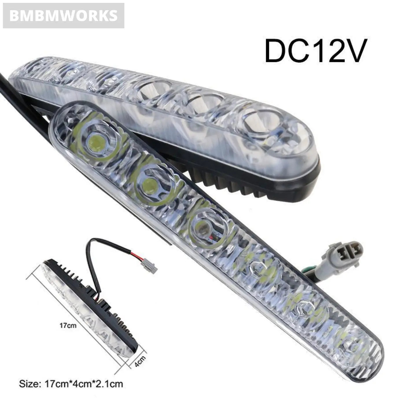 Daytime Running Light For 6 Led Warning Driving Fog Lamp Auto Head Dc 12V 6000K