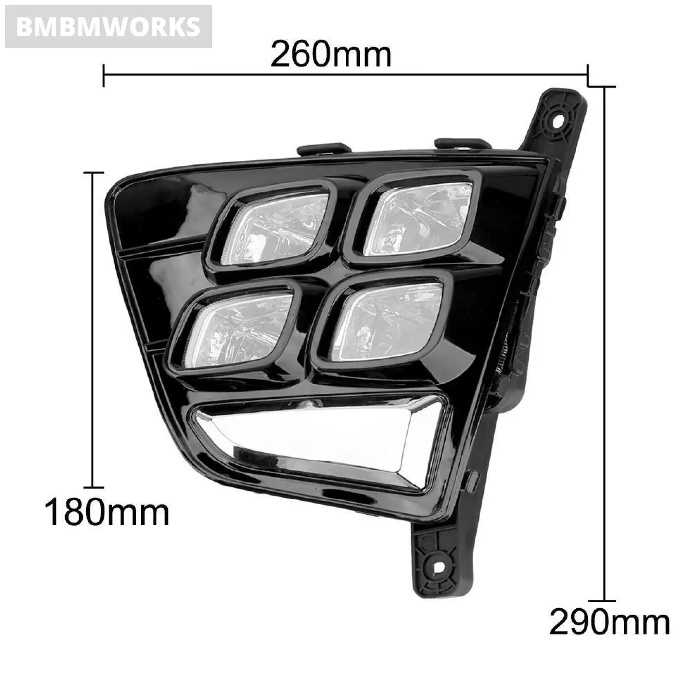 Daytime Running Light Led Fog Drl Headlights Hyundai Ix25 Creta 2014-2016