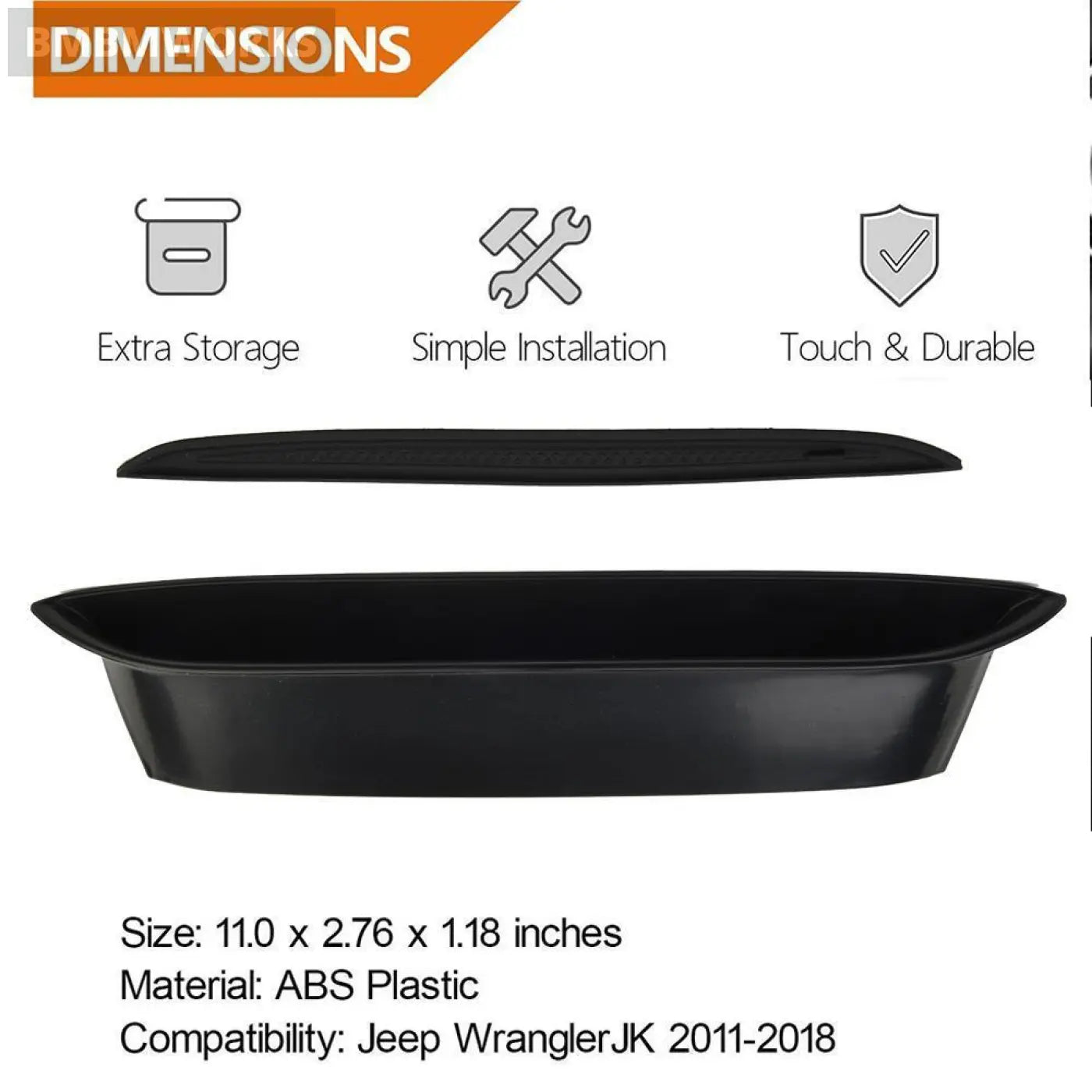 Door Interior Organizer Handle Grab Storage Tray Jeep Wrangler Jk Passenger 2011