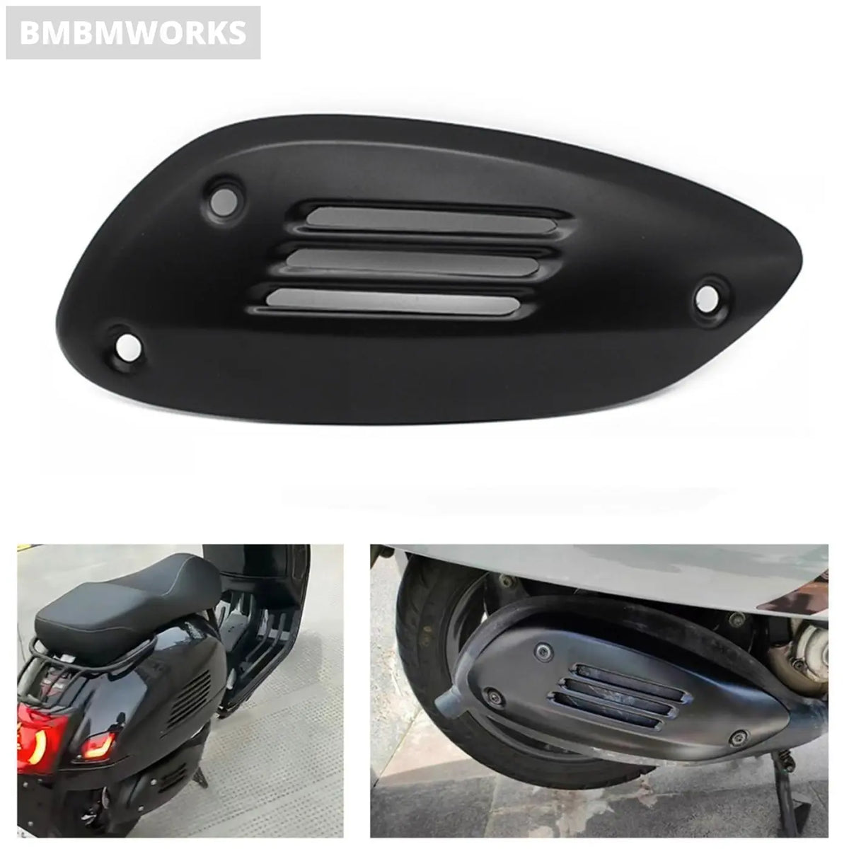 Exhaust Pipe Cover Muffler Heat Shield Trim Guard Vespa Gts 250 300 Gtv Gte
